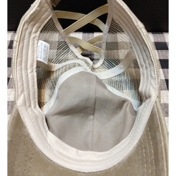 Distressed I Don't Speak Dipshit Beth Dutton Mesh Ponytail Cap Trucker Hat Khaki - Picture 13 of 16